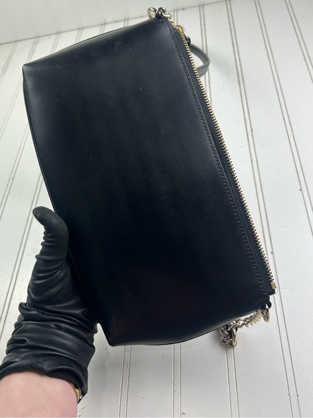 Kate Spade Vintage Y2K Sawyer Street Declan Black Leather Crossbody Bag w Bow - Picture 7 of 11